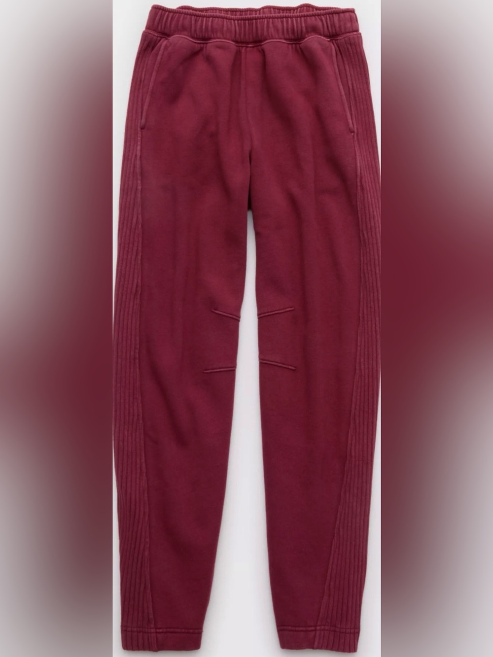 Aerie Oh Snap! Barrel Sweatpant Deep Cherry Size Small | Cozy Trendy Lounge Jog